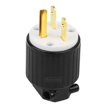 China NEMA 6-15P 15A 250V 3pins Power Adapter Plug Male Electrical Industrial Wiring Connector for sale