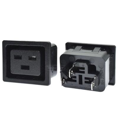 China Residential/General Purpose Black CE Copper IEC C19 PDU Ups 3pin 16a AC Outlet Panel Mount Multiple Power Outlet for sale