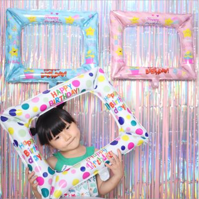 China Hot air balloon birthday balloon photo prop graduation photo frame window prop easy to use balloon display for sale