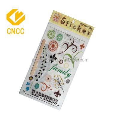 China Newest Decorative Sticker Rub On Transfer Stickers PVC Scratch Transfer Sticker for sale