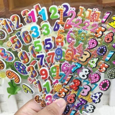 China Custom Waterproof+Eco-friendly Sticker Logo Printing Letters Numbers Puffy Promotional Gift for sale