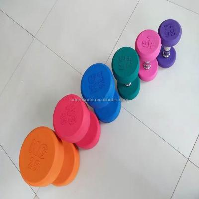 China Rubber Coated Commercial Free Weight Fixed Dumbbell Set In Gym Equipment for sale