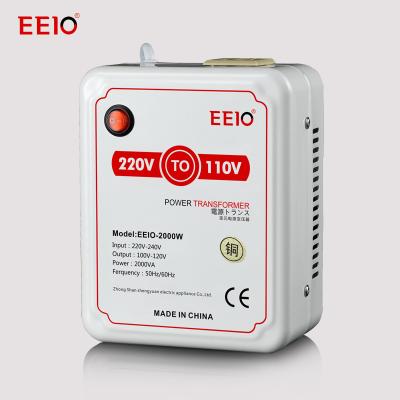 China Dedicated Power Japan USA Electrical Appliances 220v-110v 2000w Voltage Converter for sale