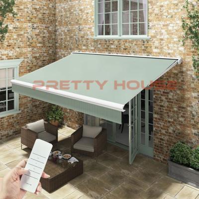 China Windproof Sunshade motorized folding arm awnings system retractable roof awning for sale