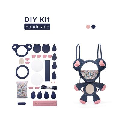 China Handmade bag from China DIY leather kits for Mickey Mouse. DIY kits for cross - body single shoulder, backpack, purse. bag diy kit creative birthday gifts for sale