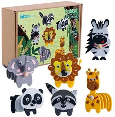 China Farming Animals Craft Kit - Educational Toys For Kids, Felt Craft Kit Including 6 Wild DIY Activity Birthday Gifts For Boy Creative Gift for sale