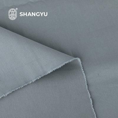 China Breathable Woven Yarn Dyed Elastane Spandex Pants Textile Twill Stretch Cotton Fabric for sale