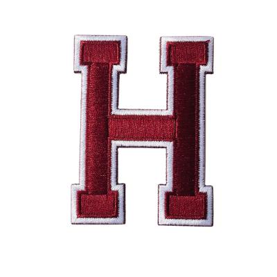 China Iron On Patches A Letter H Patches To Z English Alphabet Letter Iron Embroidered Patch Applique Iron On Patches for sale