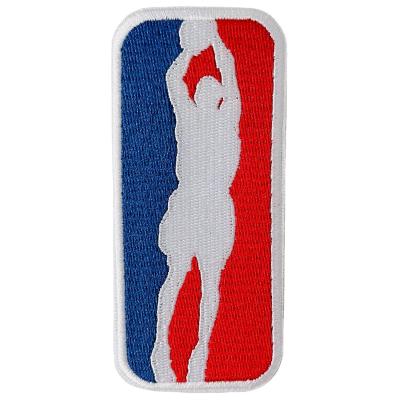 China Iron On Patches Customized Basketball LOGO Kobe Jordan Curry James Embroidered Badge Patch for sale