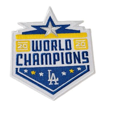 China Iron On Patches Los Angeles Dodgers Sport Patches Logos Iron On Sewing On Fabrics Baseball Wear Applique for sale