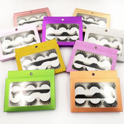 China Long natural 3 pair eyelash pound 3 pair eyelash pound bulk strands for sale