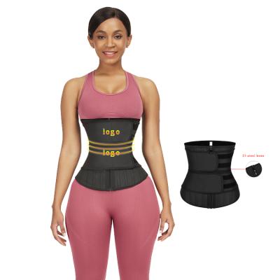 China Wholesale Black Burning Slimming Belt Latex Thigh Waist Trainer Slim Trainer Antibacterial Private Label for sale