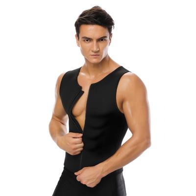 China Mens Body Shaper Workout Hot Sweat Tank Top Anti Shrink Slimming Neoprene Weight Loss Belly Burner Vest Fat for sale