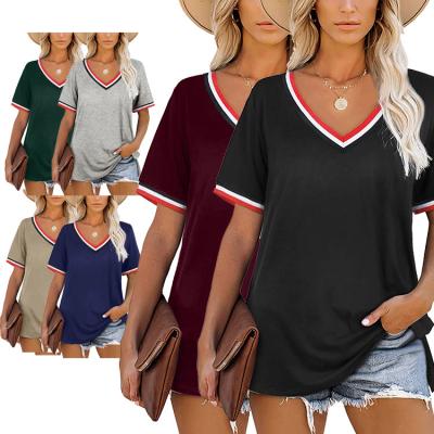 China Wholesale Breathable In Stock Summer Loose Blouse 2021 Woman Casual Blouses Ladies for sale