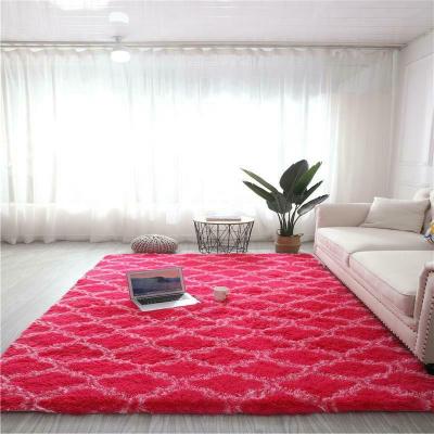 China PV Plush Washable Plush Pure Color Living Room Factory Factory Soft Shaggy Rug for sale