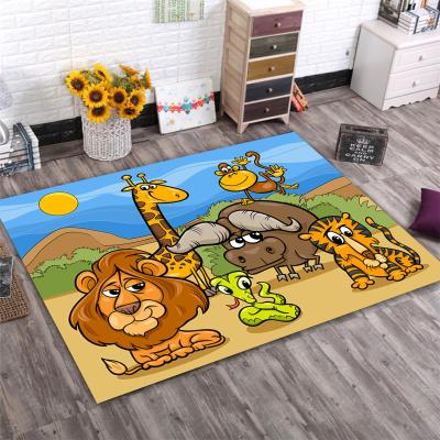 China Eco-friendly.anti-slip.water-proof 3d cartoon kids carpet washable kids blanket play mats for sale