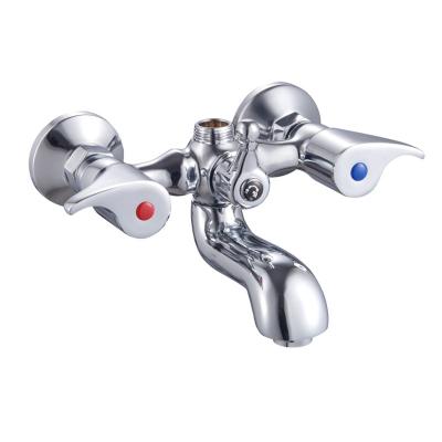 China Without Sliding Bar Bamboo Seven Way Zinc Left And Right Hand Wheels Faucet For Bathroom for sale