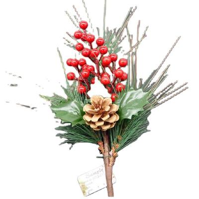 China Wholesale Custom Christmas Decoration Eco-friendly DIY Christmas Garland Artificial Red Fruit Holly for sale