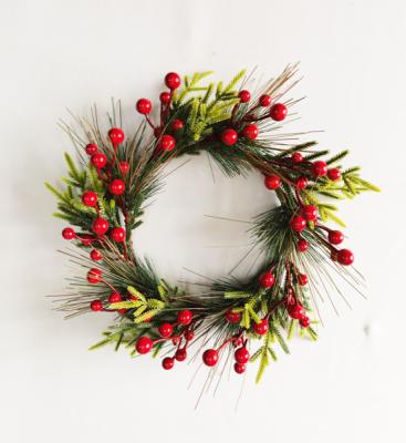 China Eco-friendly High Quality Decorative Wooden Christmas Rattan Wreath for sale