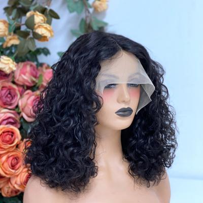 China Factory supply sale human hair wave wig hd brazilian full lace front wig brazilian curly wave curly hair wig for sale