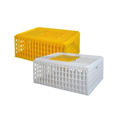 China Long life chicken and poultry transport cages plastic box for transporting chickens turnover cage for poultry turnover boxes are used at t for sale