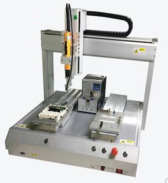 China XHL-L5331S 4-Axis Desktop Suction-type Double Station Automatic Locking Screw Machine for sale