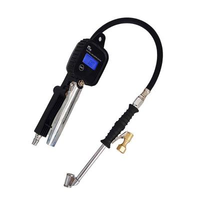 China Shop Eco-friendly Accurate Digital Tire Pressure Gun Portable Car Tire Inflation Gun Display Pressure Gauge for sale