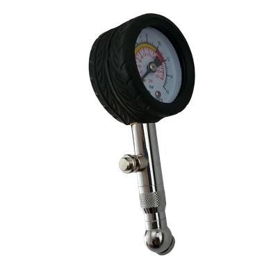 China Multifunctional Rubber+copper Hose Mini Metal Tire Pressure Gauge Tire Pressure Gauge Automobile Tire Pressure Gauge with low price for sale