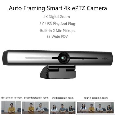 China China best USB Output 4X Digital zoom Wide-angle lens EPTZ 4K Ultra HD video conference Camera for sale