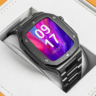 China Watch Case For Apple Original Designer Custom Logo Silicone Band Strap And Metal Watch Case For Apple Smart 3/4/5/6/7 Series for sale