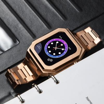 China Watch Case For Apple Custom Silicone Band And Metal Logo Watch Case For Apple Iwatch Smart Series 3/4/5/6/7 for sale