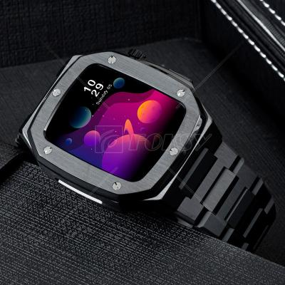 China Watch Case For Apple Logo Silicone Band Custom Made And Metal Waterproof Watch Case For Apple Smart Iwatch Series 7 6 5 4 3 for sale