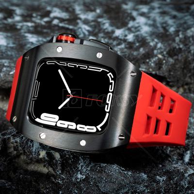 China Watch Case For Apple Luxury Custom Stainless Steel Band And Cover Screen Protector Watch Case For Apple Smart Iwatch Serie 7 6 5 4 3 for sale