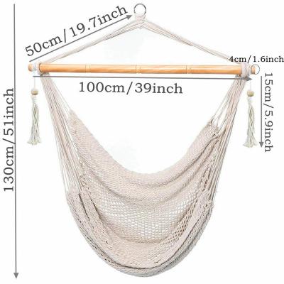 China Outdoor Or Indoor Modern Portable Swing Cotton Hammock Chair for sale