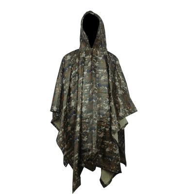 China Wholesale Multi Functional Waterproof Polyester Rain Coat Customized Waterproof Military Men Rain Coat With Hoody for sale