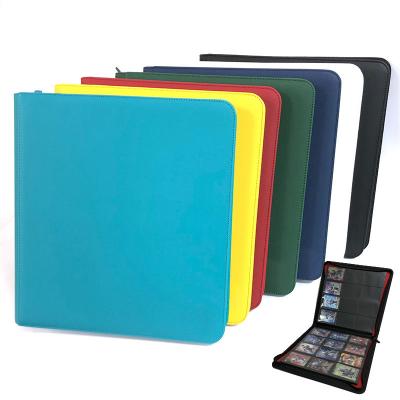 Κίνα High End Pu Leather Zipper Trading Card Binder 12 Pocket 20 Pages 480 Cards προς πώληση