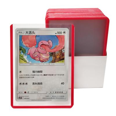 China Hard Pvc Photo Game Sports Card Holder 35pt Clear Toploaders With Cover Film zu verkaufen