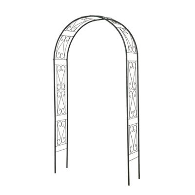 China Hot Sale Garden Wedding Decoration Easily Assembled Outdoor Wrought Iron Flower Arches White Stainless Steel Garden Arch for sale