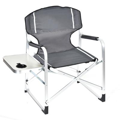 China Custom Modern Outdoor Aluminum Or Steel Foldable Camping Chair Manager Chair With Table for sale