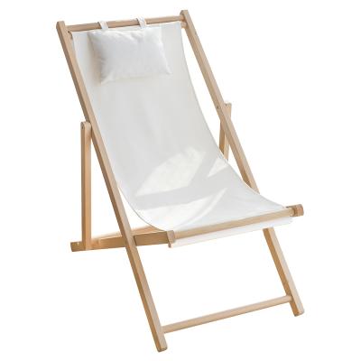 China Beech Canvas Beach Chair Easy Folding Easy-Carry Adjustable Camping Chair for sale