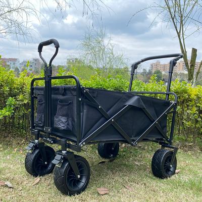 China Heavy Duty Outdoor Blue Foldable Tool Maker Garden Cart Beach Folding Wagon Cart Easy Carry for sale