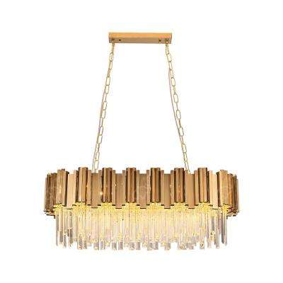 China Luxury hotel gold crystal chandelierhigh ceiling modern crystal chandelier lamp suitable for living room dining room, bedr for sale