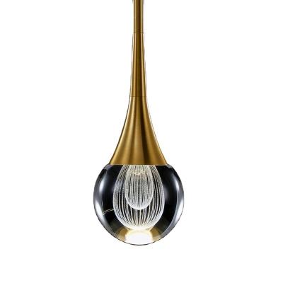 China Modern Modern Iron Pendant Light, Raindrop Hanging Light Fixtures for Kitchen Island, Crystal Ceiling Light Indoor Fixtures for sale