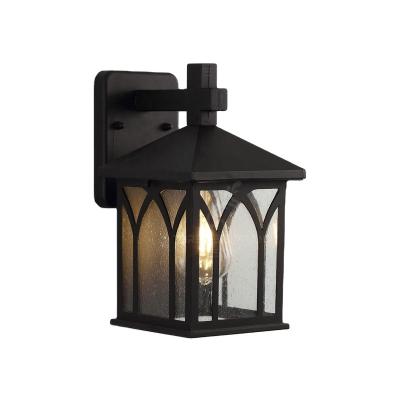 China Morden Hanging Rust Proof Modern Black Outdoor Wall Lamp Waterproof Outdoor Garage And Garden Lamp for sale