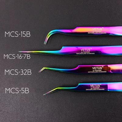 China Hot Selling Volume Tweeezers Eyelash Extension Tweezers Set Volume Wick Tweezers Color Tweezers Makeup Tools Private Label for sale