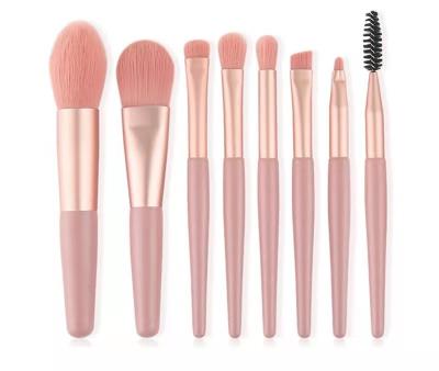 China Angular Blush Wholesale Private Label Glowing Beauty Princess Makeup Brush Set Pink Cosmetic Brushes for sale