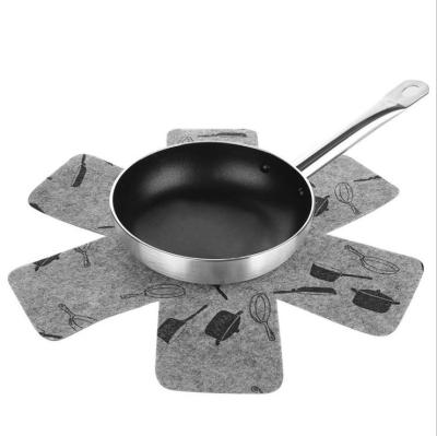 China Factory Direct Sales Viable Felt Pot and Pan Protectors Cookware Protector Set Prevent Scratching Separate Pad for sale