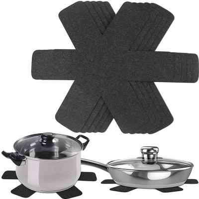 China Needle Punched Non-Stick Cookware Protectors Mat Black Color Durable Polyester Pot Holder for sale