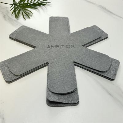 China Sustainable Eco-Friendly And Recycled Nonwoven Material Custom Felt Pot And Pan Protectors Made In China for sale