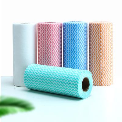 China Durable Household Cleaning Cloth 20-30cm Disposable Cleaning Cloth Roll For Kitchen for sale